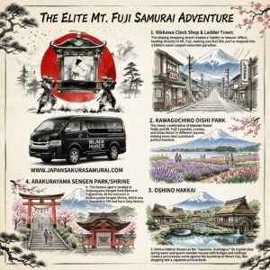 Nikkawa Clock Shop/Kawaguchiko Oishi Park/Oshino Hakkai/Arakurayama Sengen Park/Shrine